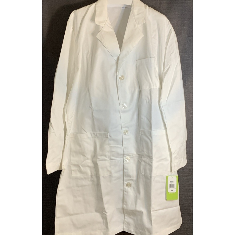 Landau Women's 3 Pocket White  Lab Coat Size 48 3139 WWT New With Tags